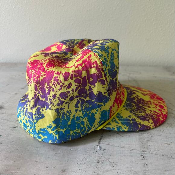 Vintage Collegiate Bradley University Braves 80s trucker hat SnapBack wide brim - Picture 8 of 14